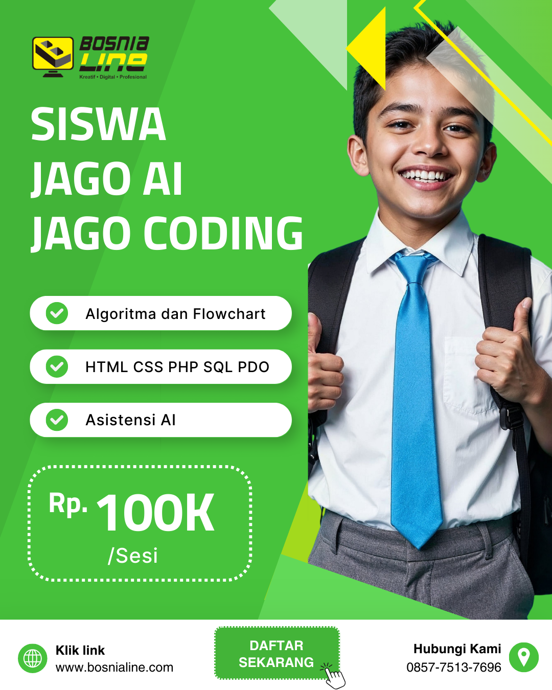 Promosi Kelas Coding Bosnialine